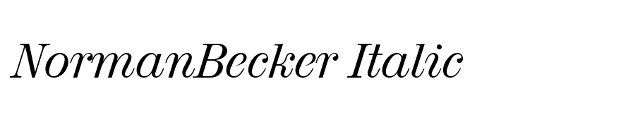 NormanBecker Italic
