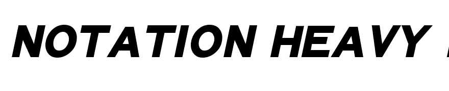 Notation Heavy Italic JL