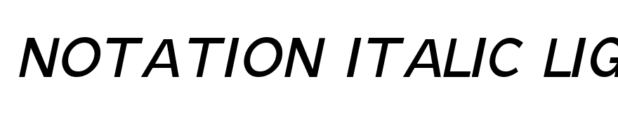 Notation Italic Light JL