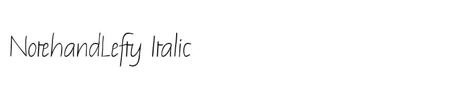 NotehandLefty Italic