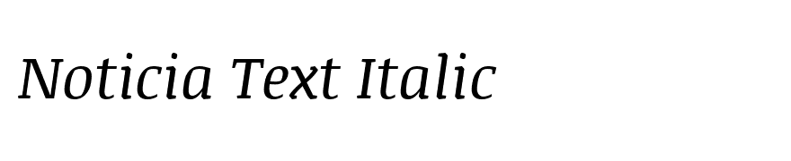 Noticia Text Italic