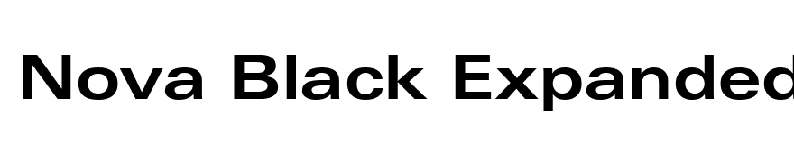 Nova Black Expanded SSi Extra Bold Expanded