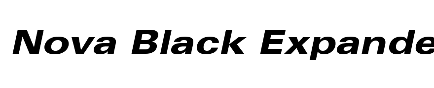 Nova Black Expanded SSi Extra Bold Expanded Italic