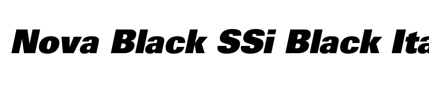Nova Black SSi Black Italic