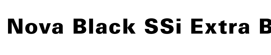 Nova Black SSi Extra Bold