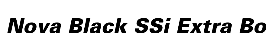 Nova Black SSi Extra Bold Italic