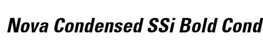 Nova Condensed SSi Bold Condensed Italic