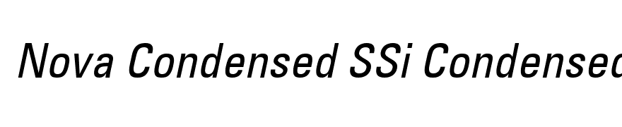 Nova Condensed SSi Condensed Italic