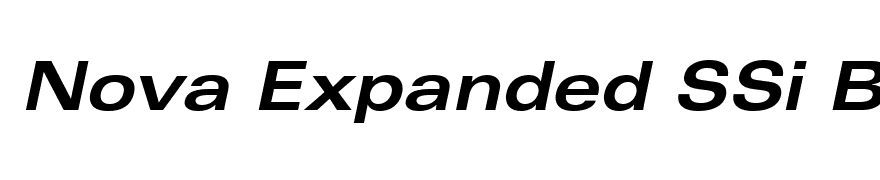 Nova Expanded SSi Bold Expanded Italic