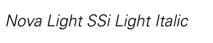 Nova Light SSi Light Italic