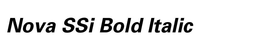 Nova SSi Bold Italic