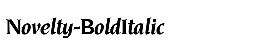Novelty-BoldItalic