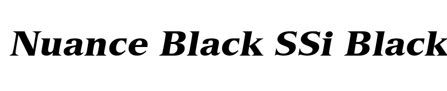 Nuance Black SSi Black Italic