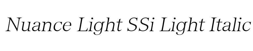 Nuance Light SSi Light Italic