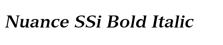 Nuance SSi Bold Italic