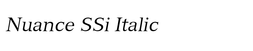 Nuance SSi Italic