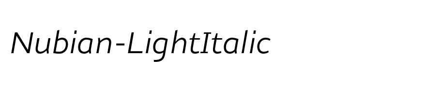 Nubian-LightItalic