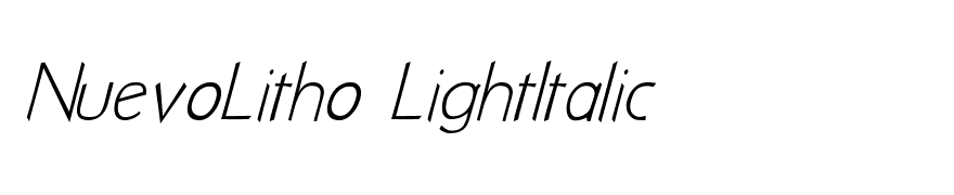 NuevoLitho LightItalic
