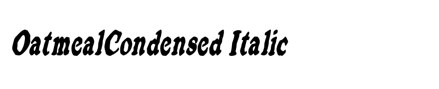 OatmealCondensed Italic