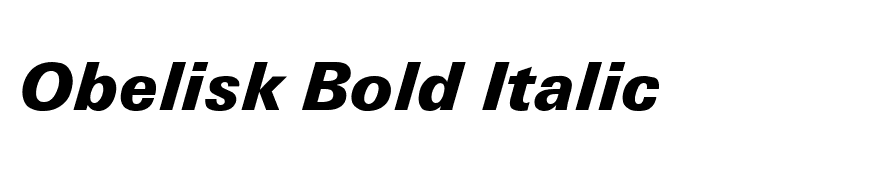 Obelisk Bold Italic