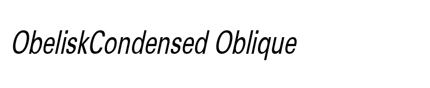 ObeliskCondensed Oblique