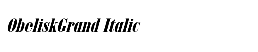 ObeliskGrand Italic
