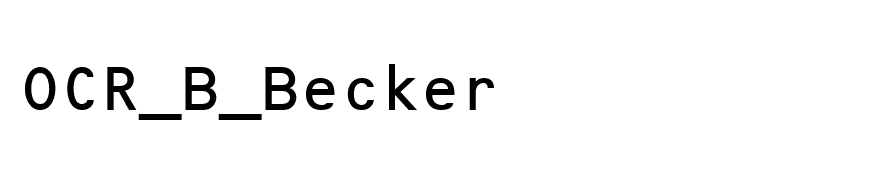 OCR_B_Becker