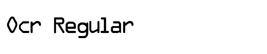 Ocr Regular