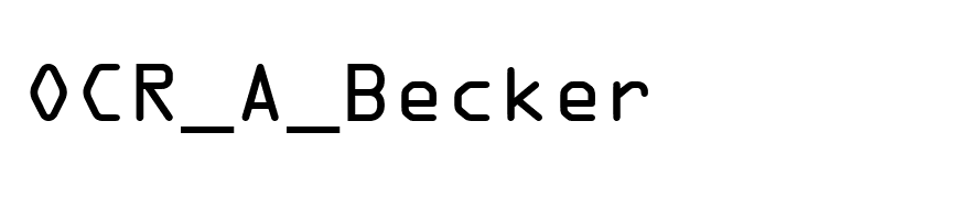 OCR_A_Becker