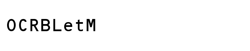 OCRBLetM