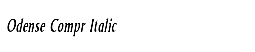 Odense Compr Italic