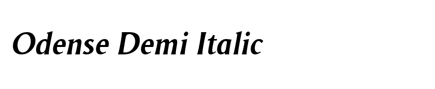 Odense Demi Italic