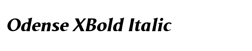 Odense XBold Italic