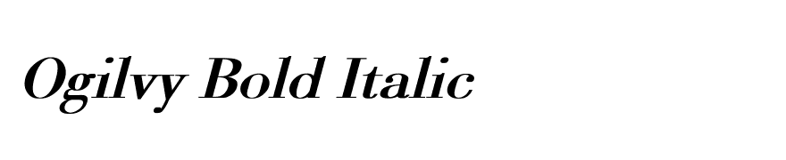 Ogilvy Bold Italic
