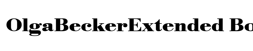 OlgaBeckerExtended Bold