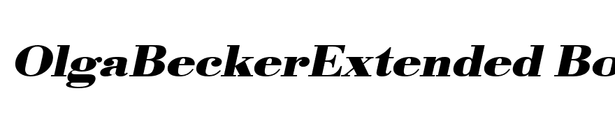OlgaBeckerExtended Bold Italic