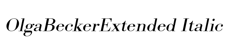 OlgaBeckerExtended Italic