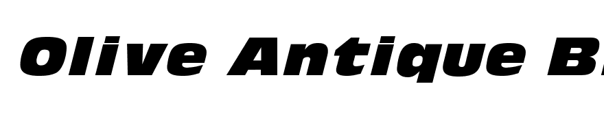Olive Antique Black Extended Italic