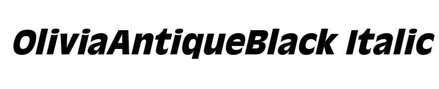 OliviaAntiqueBlack Italic