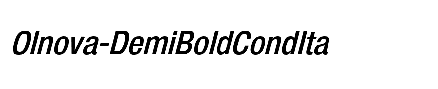 Olnova-DemiBoldCondIta