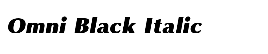 Omni Black Italic