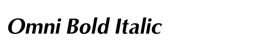 Omni Bold Italic