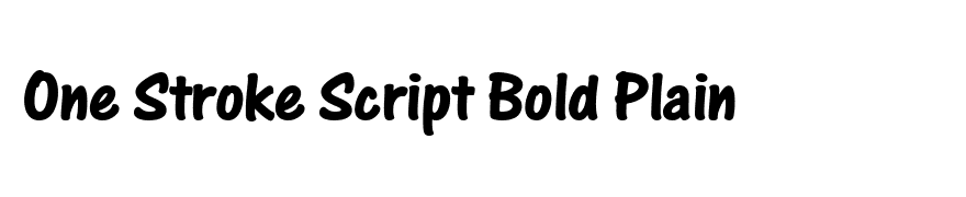 One Stroke Script Bold Plain
