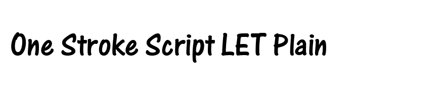 One Stroke Script LET Plain