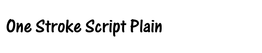 One Stroke Script Plain
