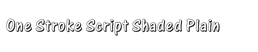 One Stroke Script Shaded Plain