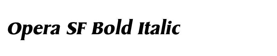 Opera SF Bold Italic