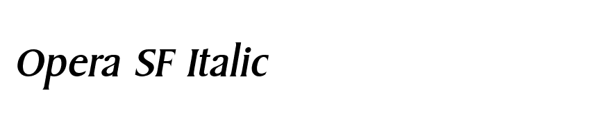 Opera SF Italic