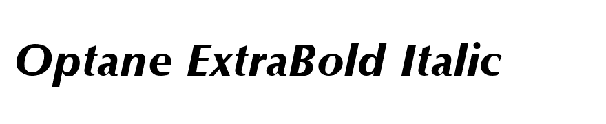 Optane ExtraBold Italic