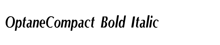 OptaneCompact Bold Italic